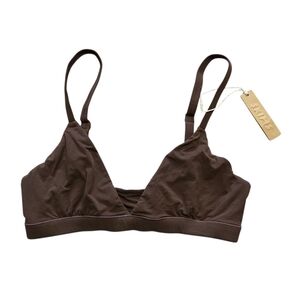 Skims FITS EVERYBODY TRIANGLE Wireless Bra Cocoa Brown XSmall NWT